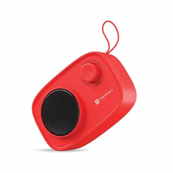 Portronics Pixel 2 Wireless Bluetooth Portable Speaker - Red - Red