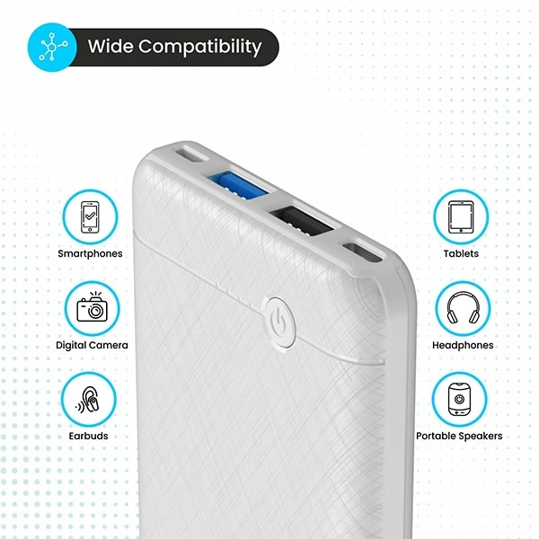 Portronics Power Brick II 10000 mAh Power Bank - Black - Black