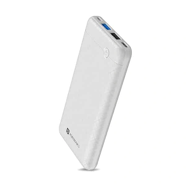 Portronics Power Brick II 10000 mAh Power Bank - White - White