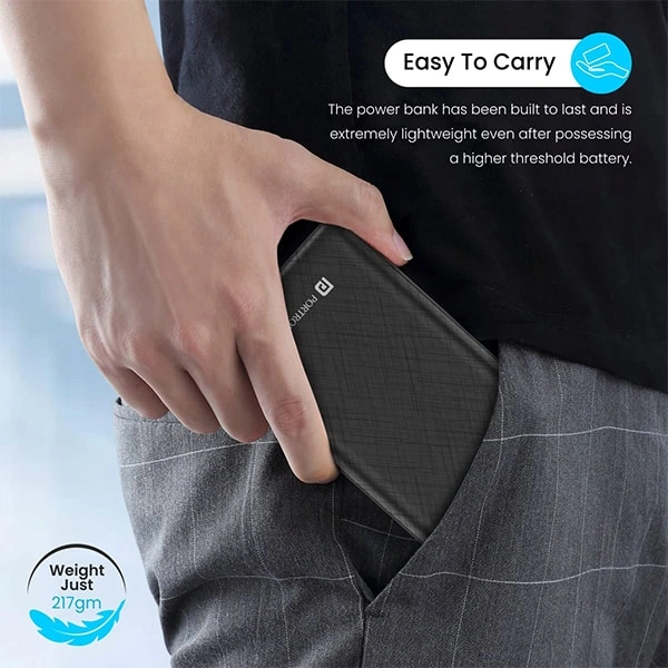 Portronics Power Brick II 10000 mAh Power Bank - White - White