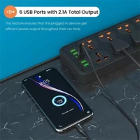 Portronics Power Plate 7 2500W with 6+8 Socket Extension Boards