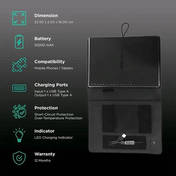 Portronics Power Wallet 10K 10000mAh Power Bank