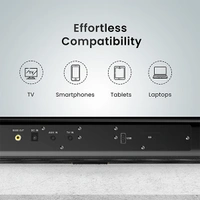 Portronics Pure Sound 104 100W Soundbar with Wired Subwoofer - Grey