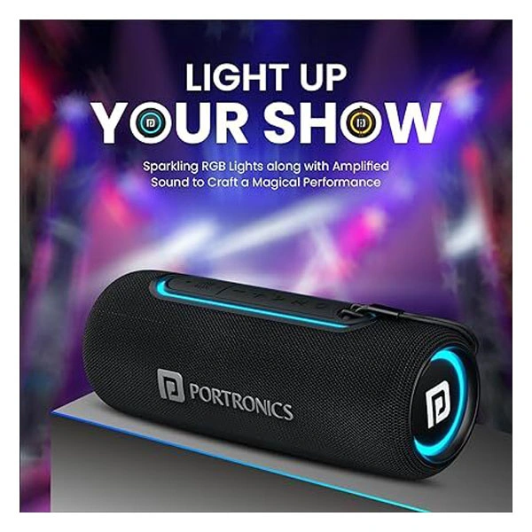 Portronics Resound 2 15W HD Sound Portable Wireless Bluetooth Speaker - Black