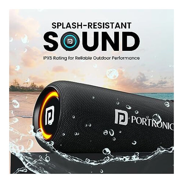 Portronics Resound 2 15W HD Sound Portable Wireless Bluetooth Speaker - Black