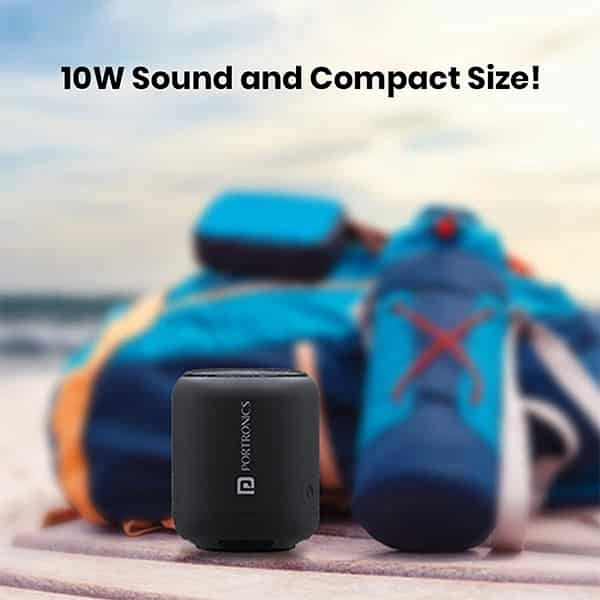 Portronics SoundDrum 1 10W TWS Bluetooth Speaker - Black - Black