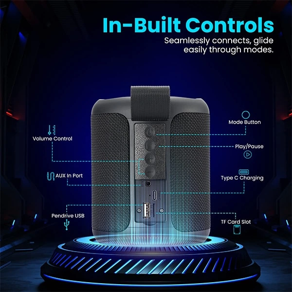 Portronics SoundDrum P 20W Portable Bluetooth Speaker