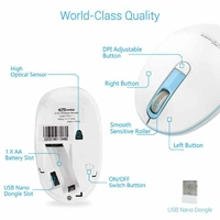Portronics Toad 11 Wireless Mouse - Grey - Grey