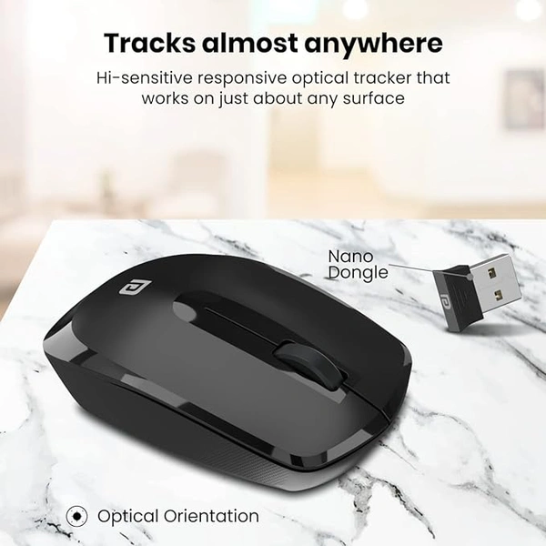 Portronics Toad 25 Wireless Mouse - Red - Red