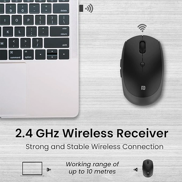 Portronics Toad 30 Wireless Mouse - White - White