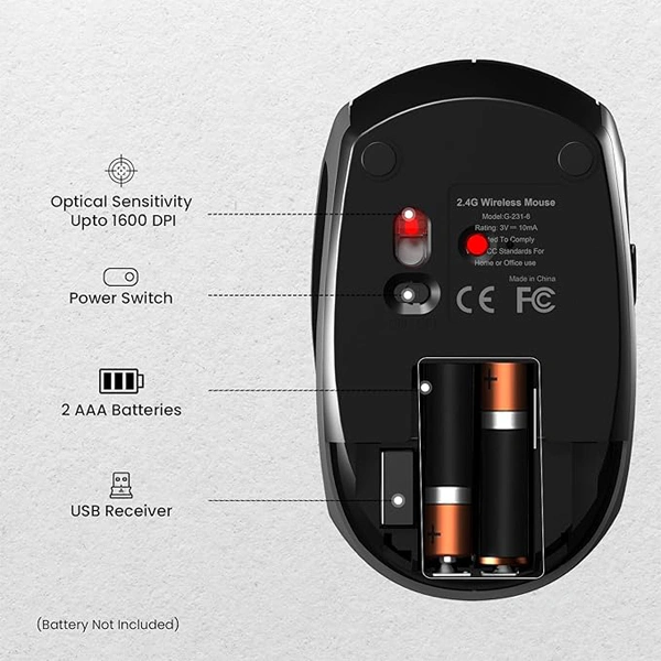 Portronics Toad 30 Wireless Mouse - White - White