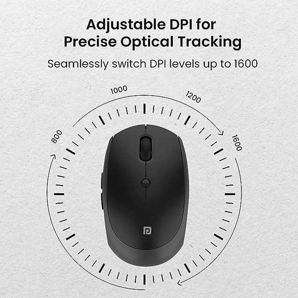 Portronics Toad 30 Wireless Mouse - White - White