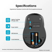 Portronics Toad 31 Wireless Mouse - Purple - Purple