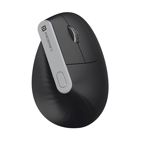 Portronics Toad Ergo Vertical Advanced Wireless Ergonomic Mouse - Grey