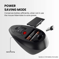 Portronics Toad Ergo Vertical Advanced Wireless Ergonomic Mouse - Grey