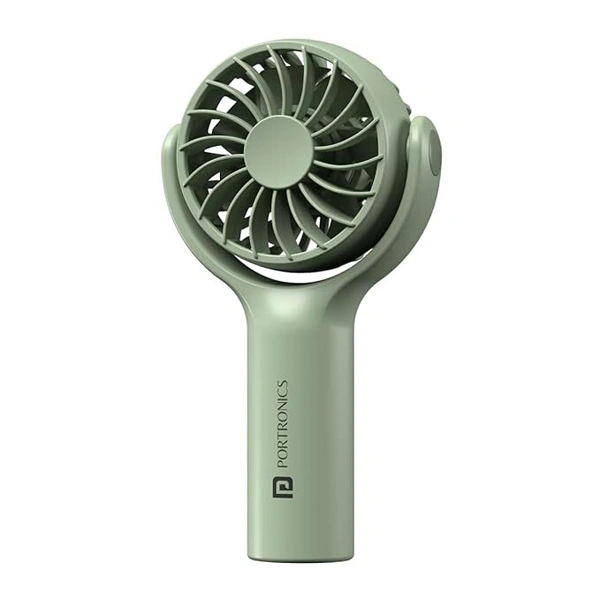 Portronics Toofan Mini Portable Rechargeable Fan with 3 Speed Modes - White - White