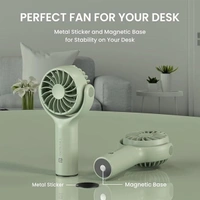 Portronics Toofan Mini Portable Rechargeable Fan with 3 Speed Modes - White - White