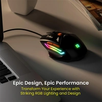 Portronics Vader Wired Gaming Mouse with 6 Buttons - Grey