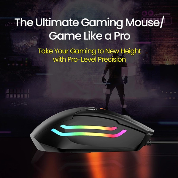 Portronics Vader Wired Gaming Mouse with 6 Buttons - Grey