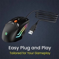 Portronics Vader Wired Gaming Mouse with 6 Buttons - Grey
