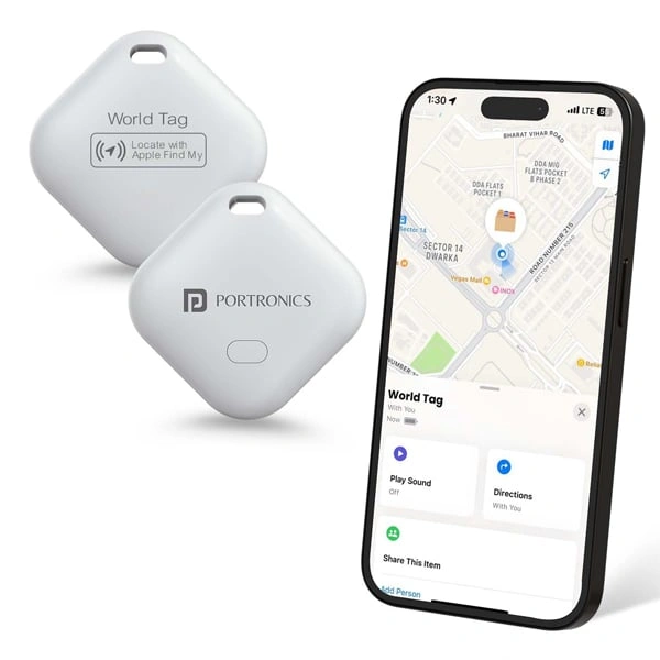 Portronics Worldtag Item Finder With Upto 1 Year Battery Life
