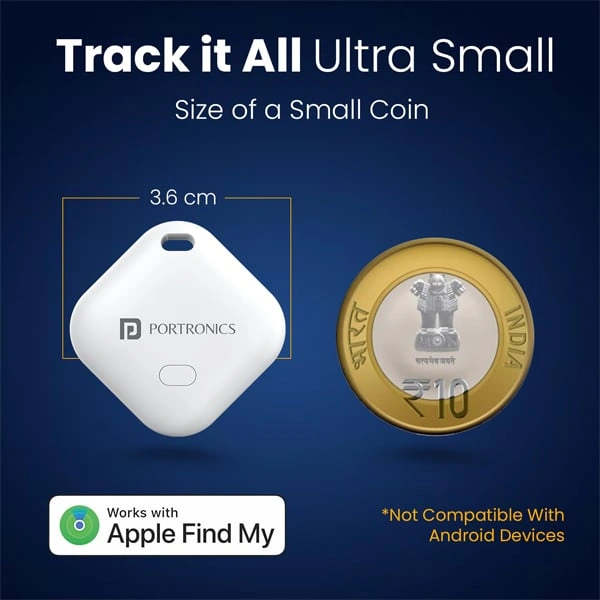 Portronics Worldtag Item Finder With Upto 1 Year Battery Life