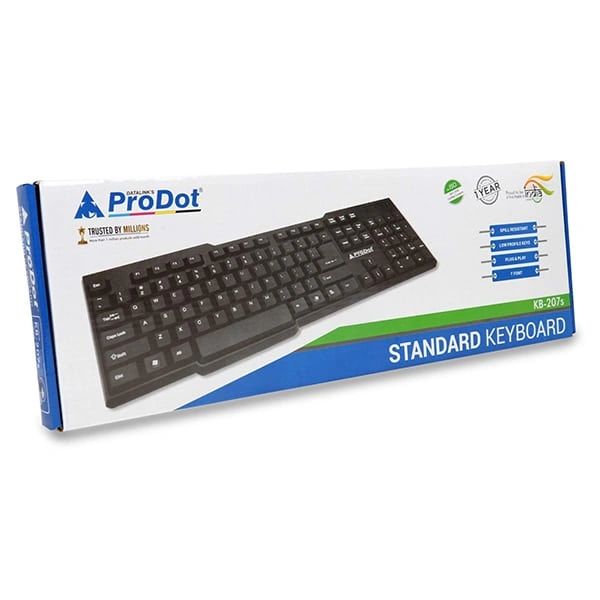 ProDot KB-207s Wired USB Standard Keyboard