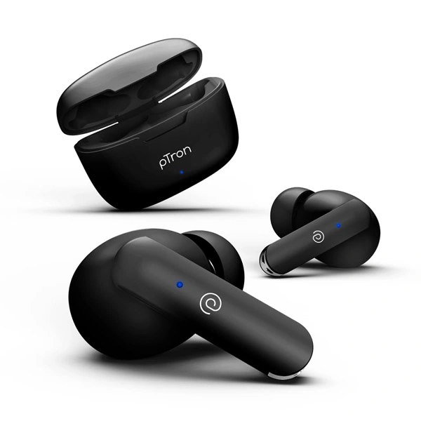 pTron PTron Bassbuds Duo Wireless Earbuds - Blue - Blue