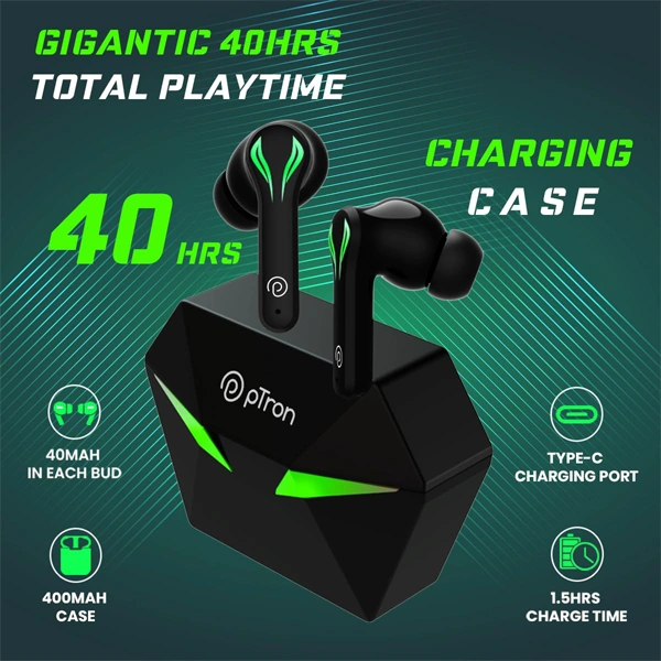 pTron PTron Bassbuds Jade Truly Wireless Earbuds