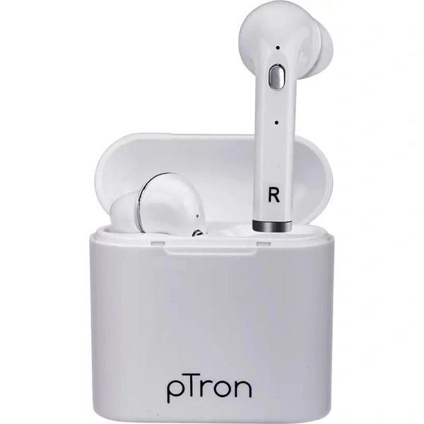 pTron PTron Bassbuds Lite In-Ear True Wireless Earbuds - White - White