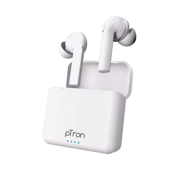 pTron PTron Bassbuds Vista True Wireless Earbuds - White - White