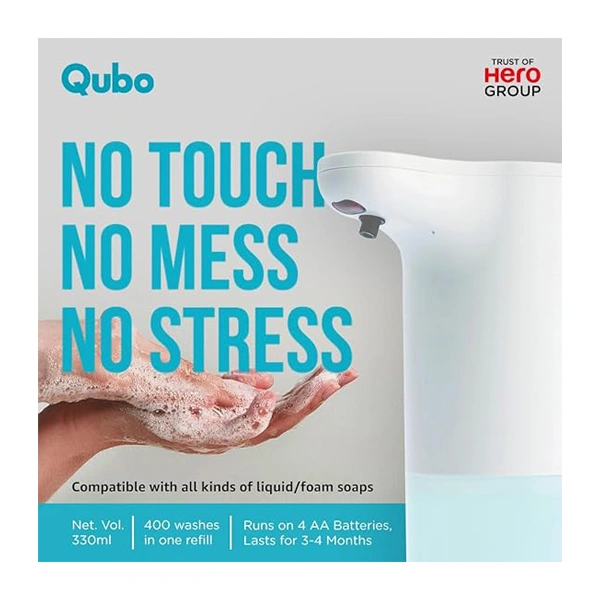 Qubo Automatic Foaming Soap Dispenser - White