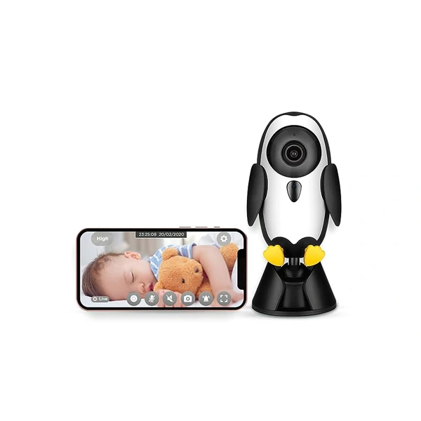 Qubo Baby Cam from Hero Group Baby Monitor 2MP Wi-Fi 1080p Full HD - Black