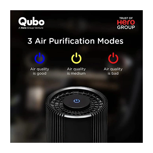 Qubo Car Air Purifier With 3 Layer Filtration - Black