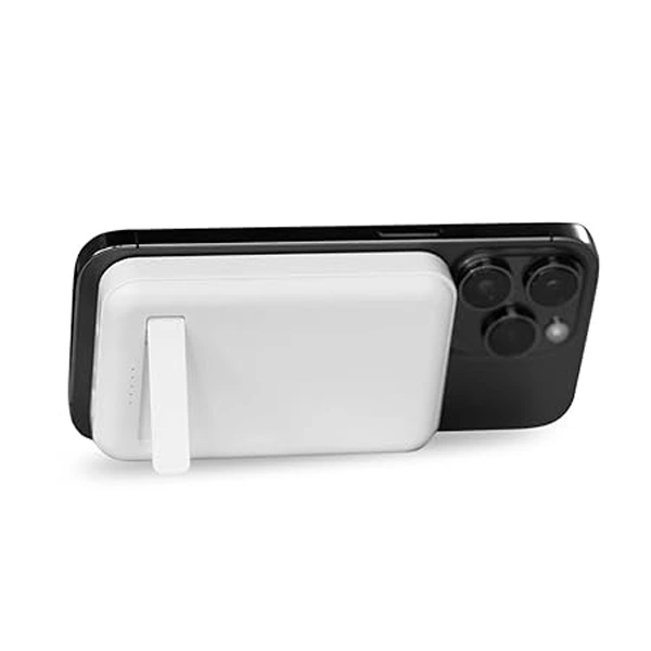 Qubo MagZap X1 5000 mAh Magnetic Magsafe Wireless Power Bank - White - White