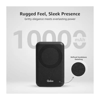Qubo MagZap X10 10000 mAh Magnetic Magsafe Wireless Power Bank - Grey - Grey