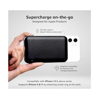 Qubo MagZap X10 10000 mAh Magnetic Magsafe Wireless Power Bank - Grey - Grey