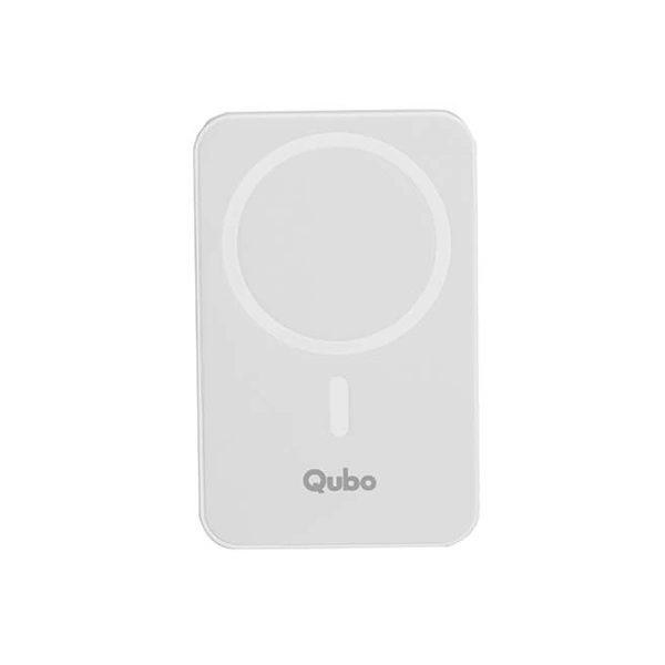 Qubo MagZap X5 mAh Magnetic Magsafe Wireless Power Bank - White - White