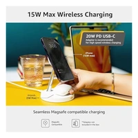 Qubo MagZap Z2 2-in-1 Magnetic Magsafe Wireless Charger - White