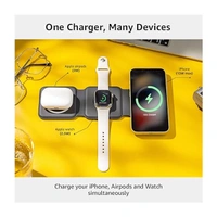 Qubo MagZap Z3 3-in-1 Magnetic Magsafe Portable Travel Wireless Charger - Black