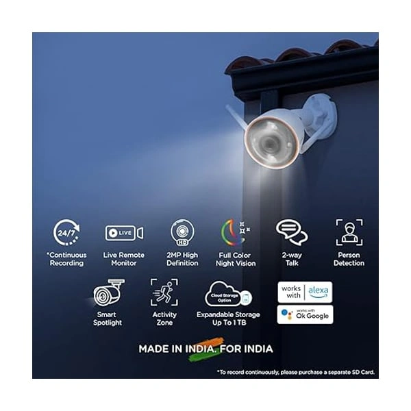 Qubo Outdoor WiFi CCTV Bullet Camera - White