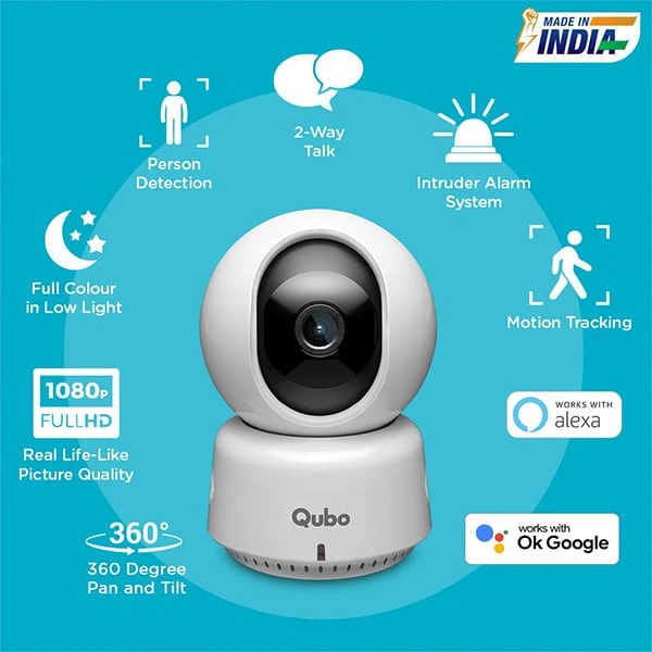 Qubo QUBO Smart Cam 360 1080p Wi-Fi Camera