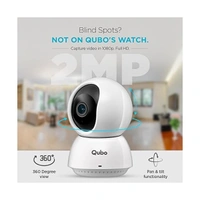 Qubo Smart Cam 360 Ultra WiFi CCTV Security Camera - White