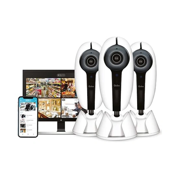 Qubo Wireless Security Camera Kit - White