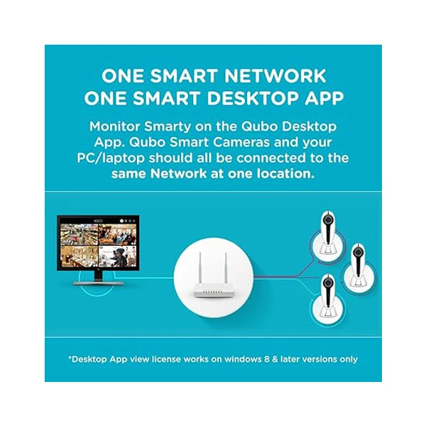 Qubo Wireless Security Camera Kit - White