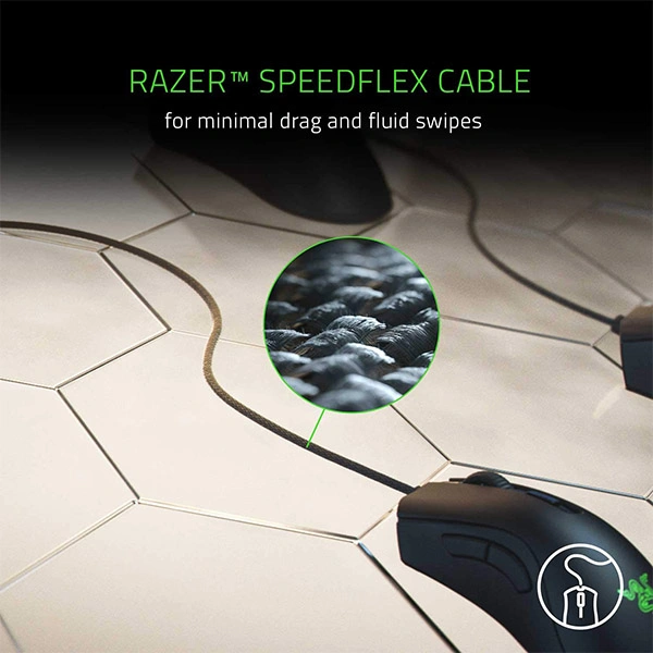 Razer Deathadder V2 Mini Wired Optical Gaming Mouse - Black, White