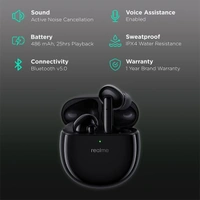 Realme Buds Air Pro Bluetooth Truly Wireless Earbuds - White - White