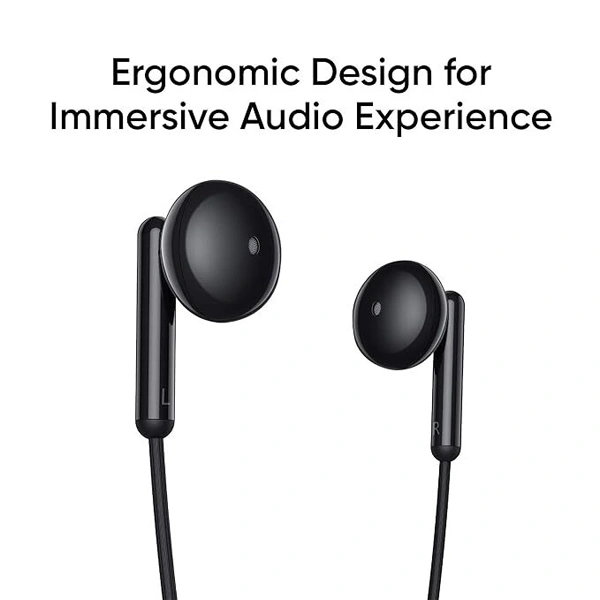 Realme Buds Classic RMA2001 Wired Earphones - Black - Black