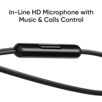 Realme Buds Classic RMA2001 Wired Earphones - Black - Black