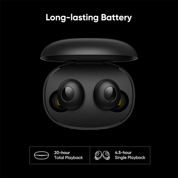 Realme Buds Q Truly Wireless Bluetooth in Ear Earbuds with Mic - Black - Black